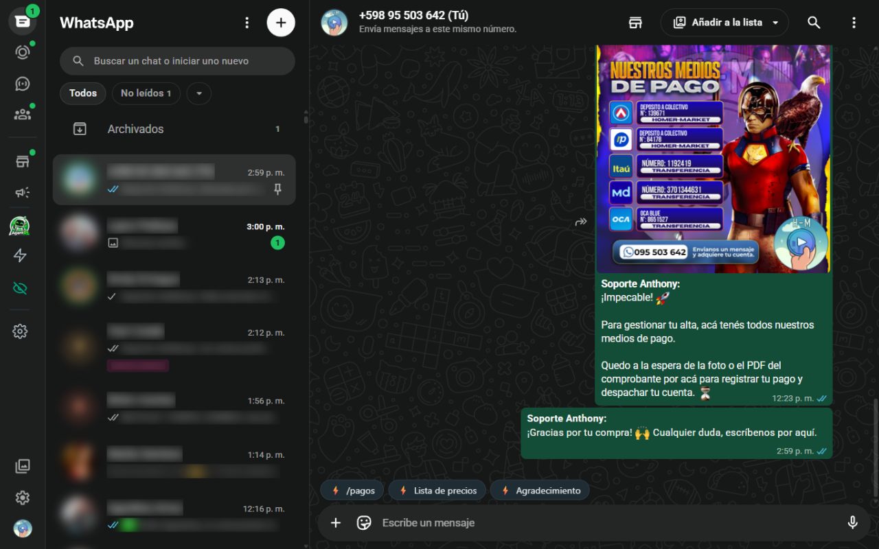 AgenteRL funcionando dentro de WhatsApp Web
